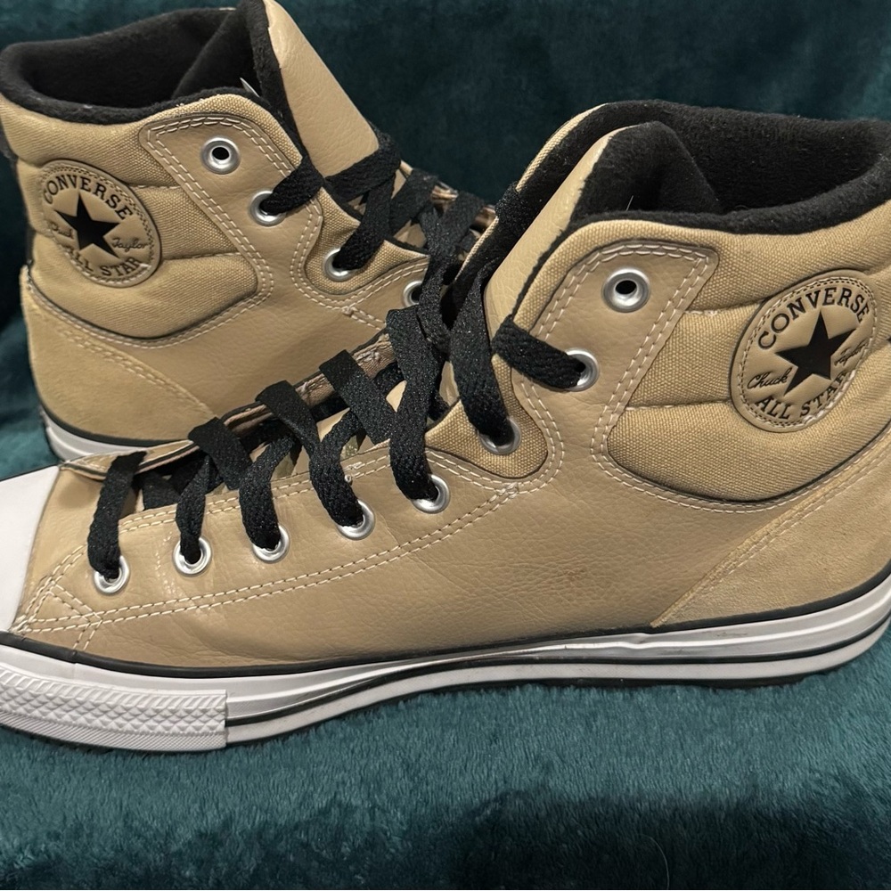 Converse Men's Beige High-Top Sneakers - Picture 2 of 8